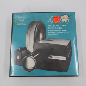 Vintage Sawyer's Rototray 100 Slide Tray Black 2x2 Vintage Projector NEW Sealed
